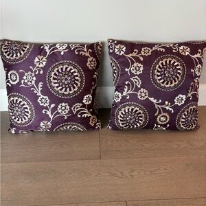Beautiful deep burgundy pillows x 2